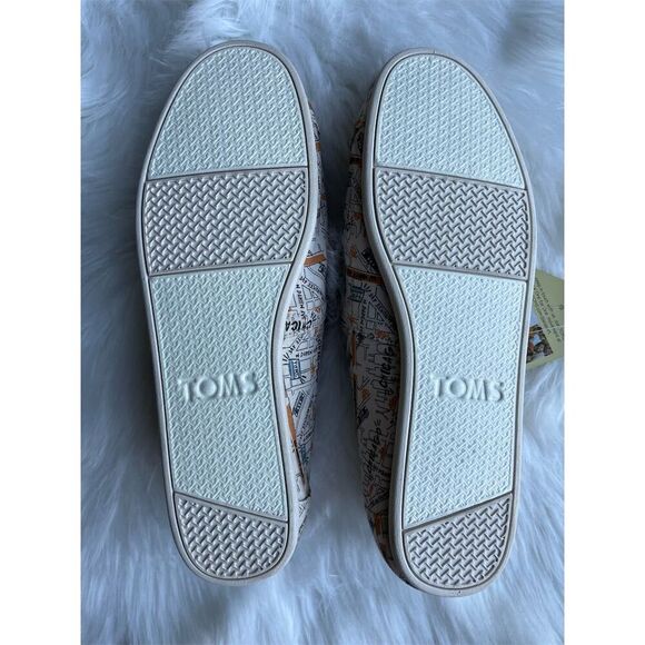 🆕 TOMS Men's Canvas Slip-On Shoes City Map Chicago Print Size 12 Casual - Picture 4 of 7